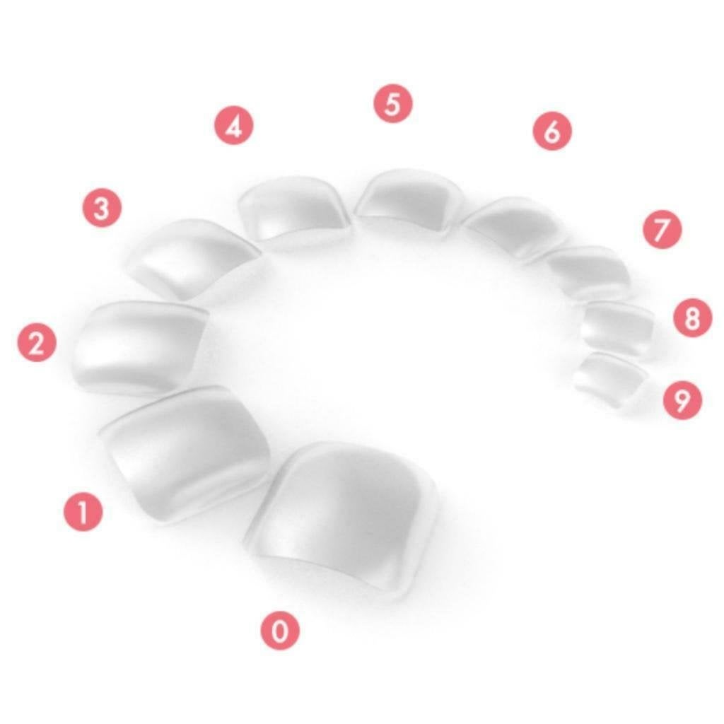 Foto 2 van Teennagel tips/teennagels TRANSPARANT, 100 stuks