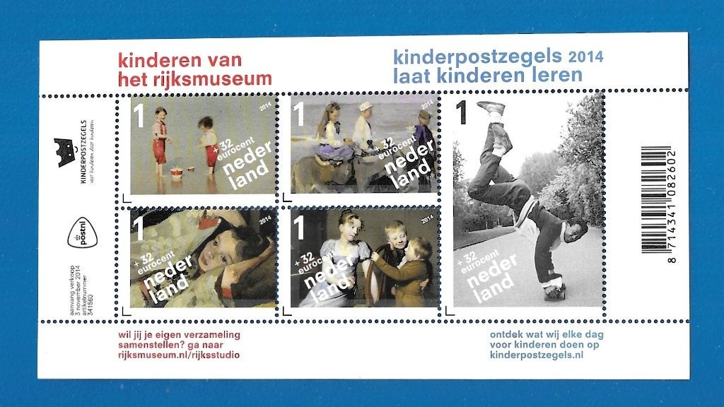 Kinderpostzegels 2014 - Kinderen van het Rijksmuseum, Verzenden, Na 1940, Postfris