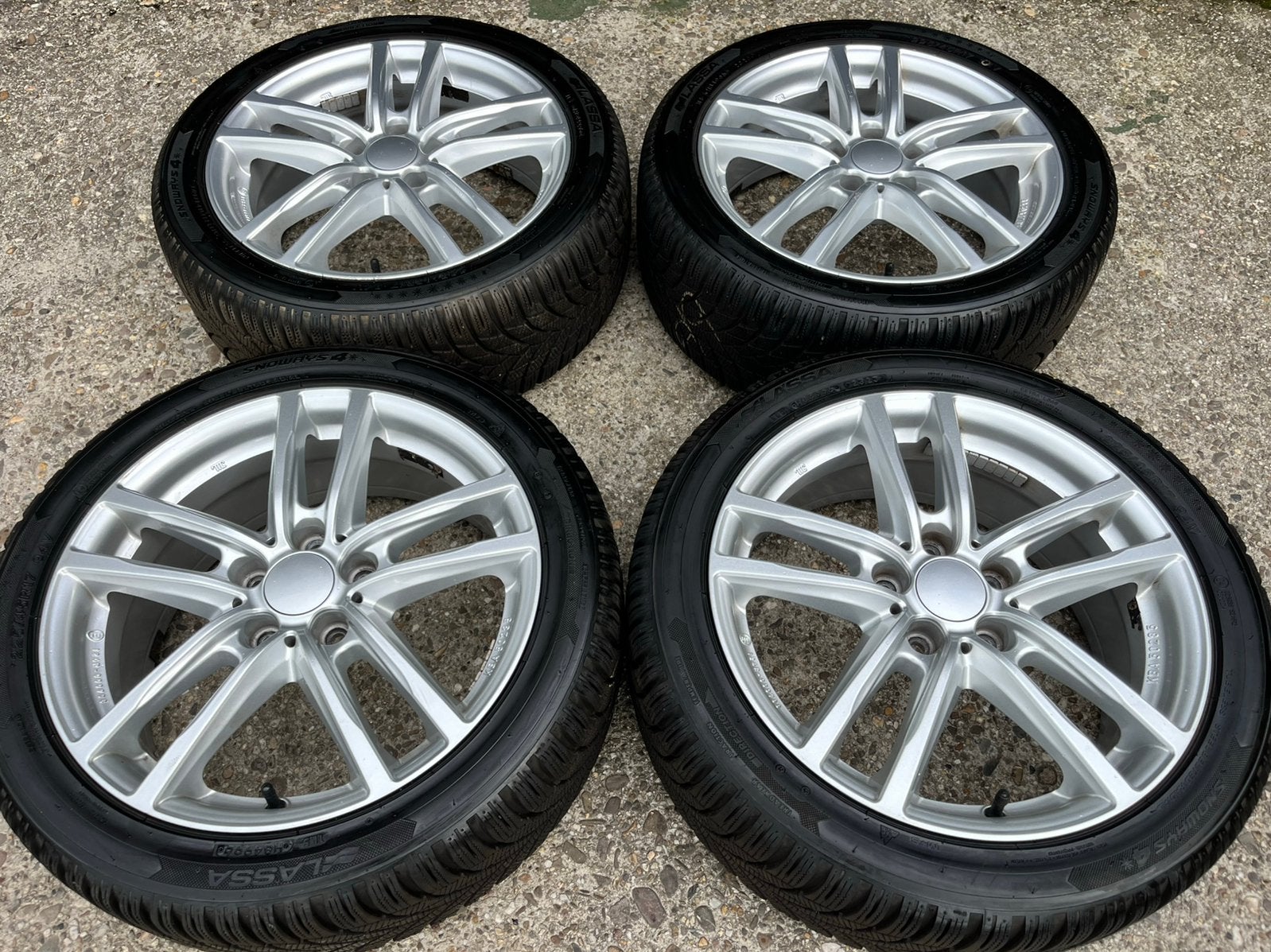 17” 5x112 Golf A3 Caddy winter 225/45/17 | ET47 velgen, Ophalen, Gebruikt, Banden en Velgen, 17 inch