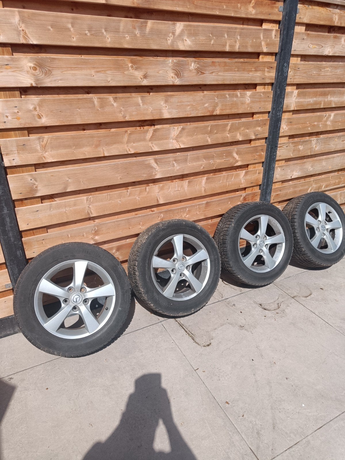 mazda velgenContinental ContiWinterContact 205 60 16, Ophalen, Gebruikt, 16 inch, Banden en Velgen