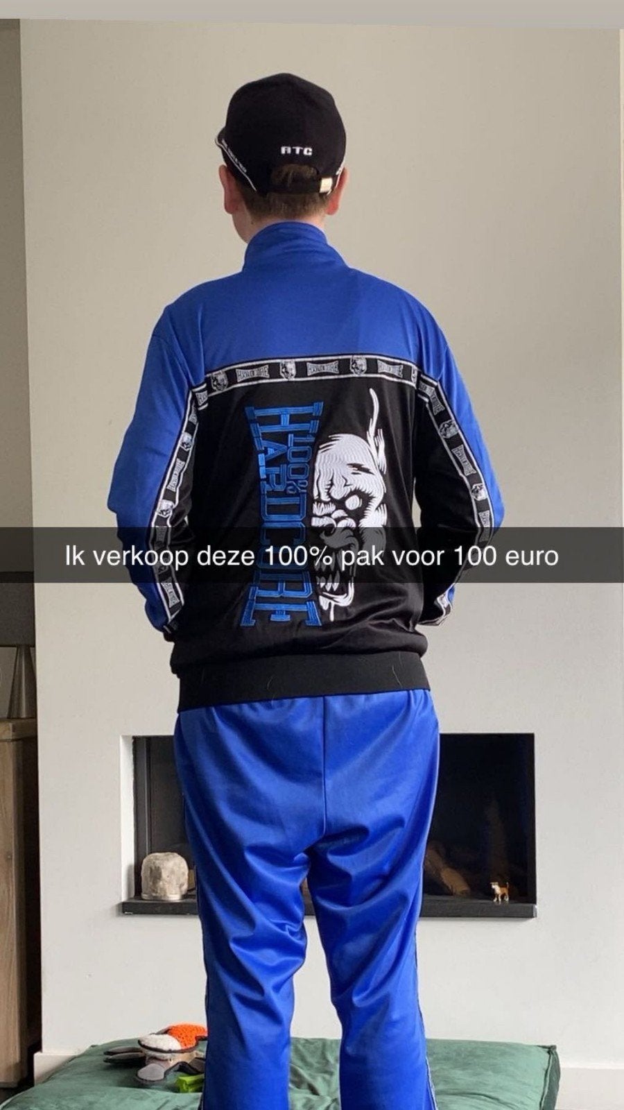 Hardcore trainingspak blauw/zwart - Maat M, Hardcore, Ophalen of Verzenden, Zo goed als nieuw, Algemeen