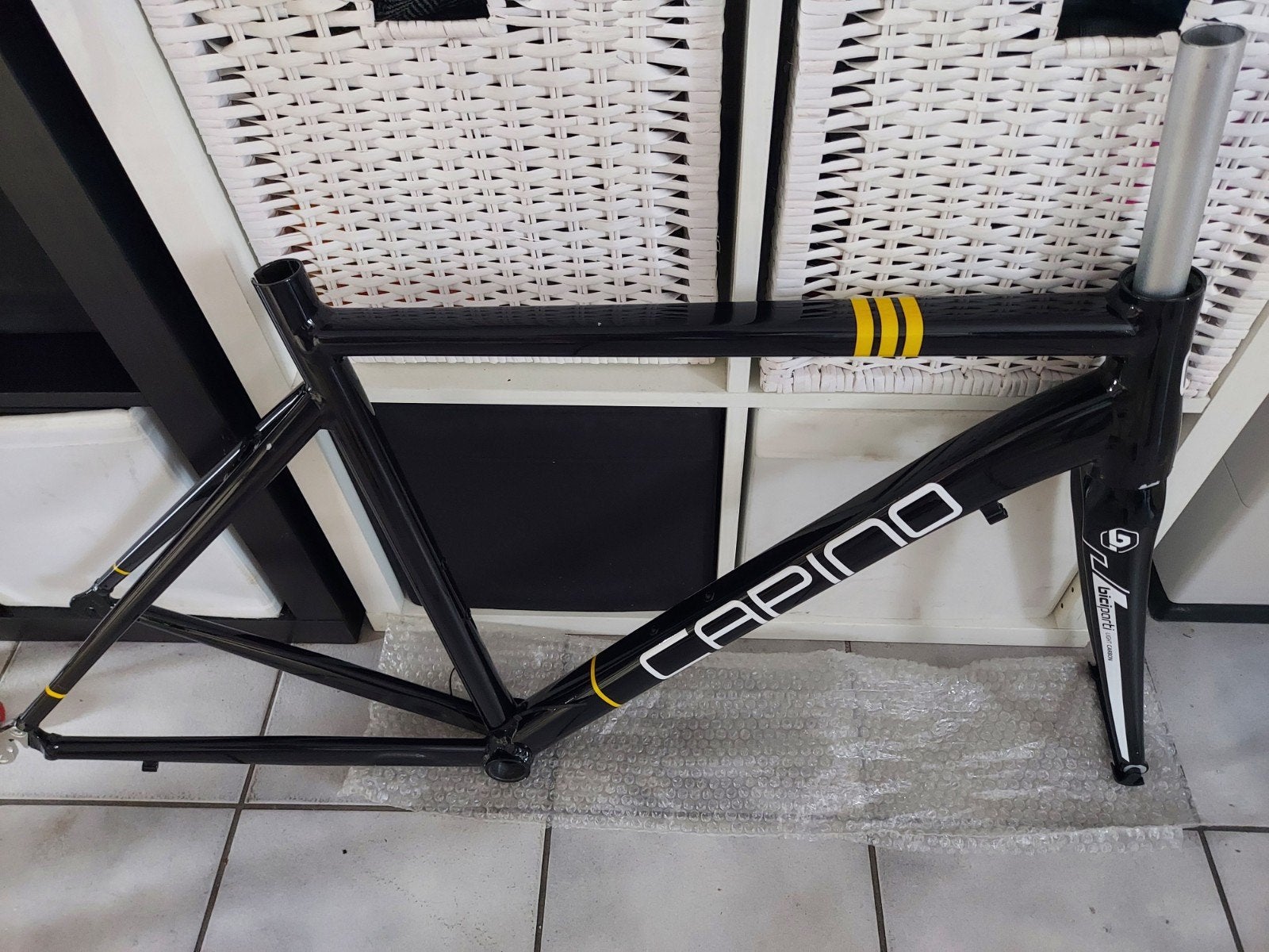 racefiets frame alu Capino velgrem, Fietsen en Brommers, Fietsonderdelen, Ophalen, Racefiets, Frame