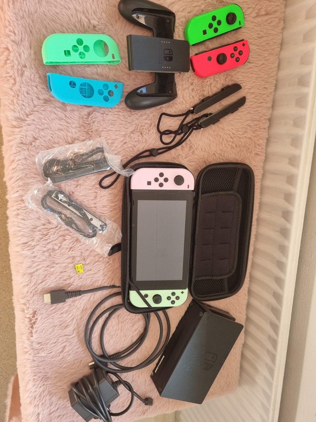 Nintendo Switch Compleet + 256GB SD-kaart, hoes en extra Joy, Ophalen, Gebruikt, Met 2 controllers, Switch Original
