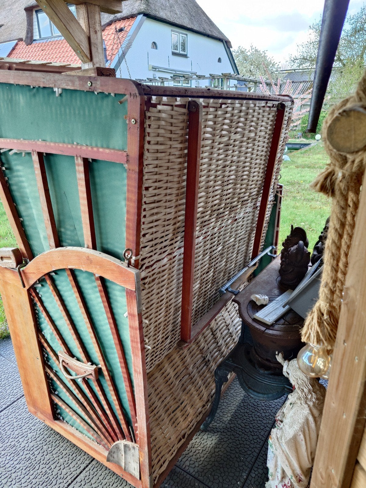 Strandkorf - opknapper, Gebruikt, Bank, Loungeset, Wicker