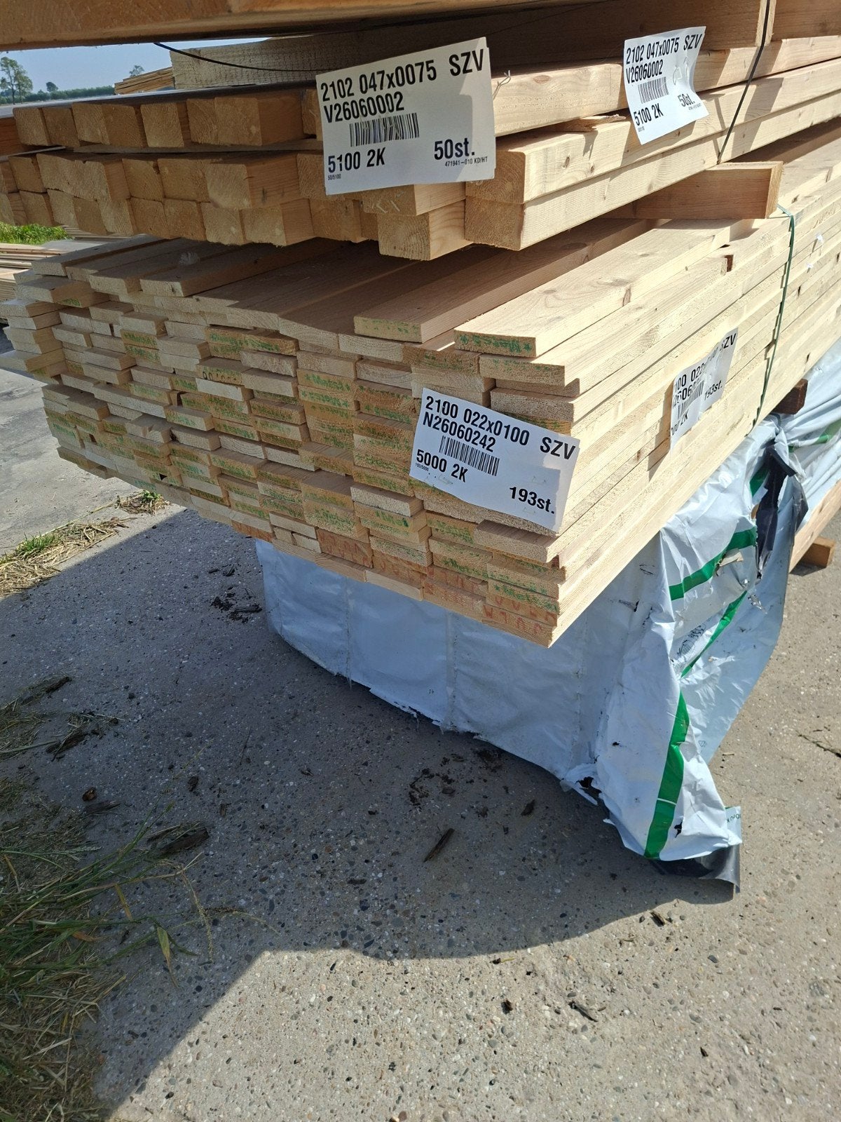 Vuren geschaafde planken 2x10cm, 5.1m lang - €1.09/m, Doe-het-zelf en Verbouw, Hout en Planken, Ophalen of Verzenden