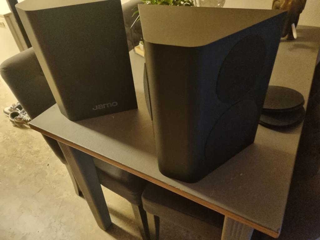 Jamo speakers high end, Audio, Tv en Foto, Ophalen of Verzenden, Zo goed als nieuw, 120 watt of meer, Front, Rear of Stereo speakers