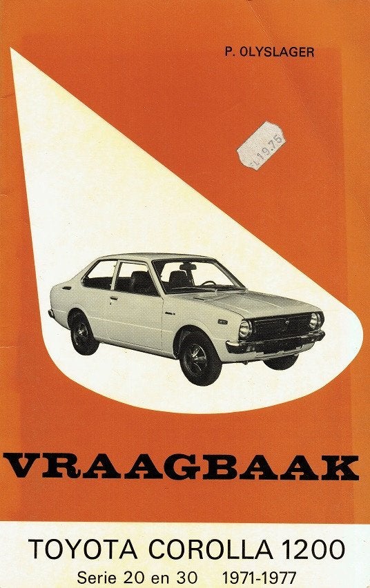 Vraagbaak Toyota Corolla 1200 serie 20 en 30 1971-1977, Verzenden