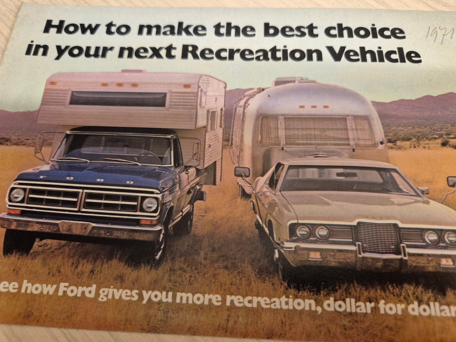 1971 Ford USA camper en caravan modellen pick-up folder izgs, Ophalen of Verzenden, Zo goed als nieuw, Ford