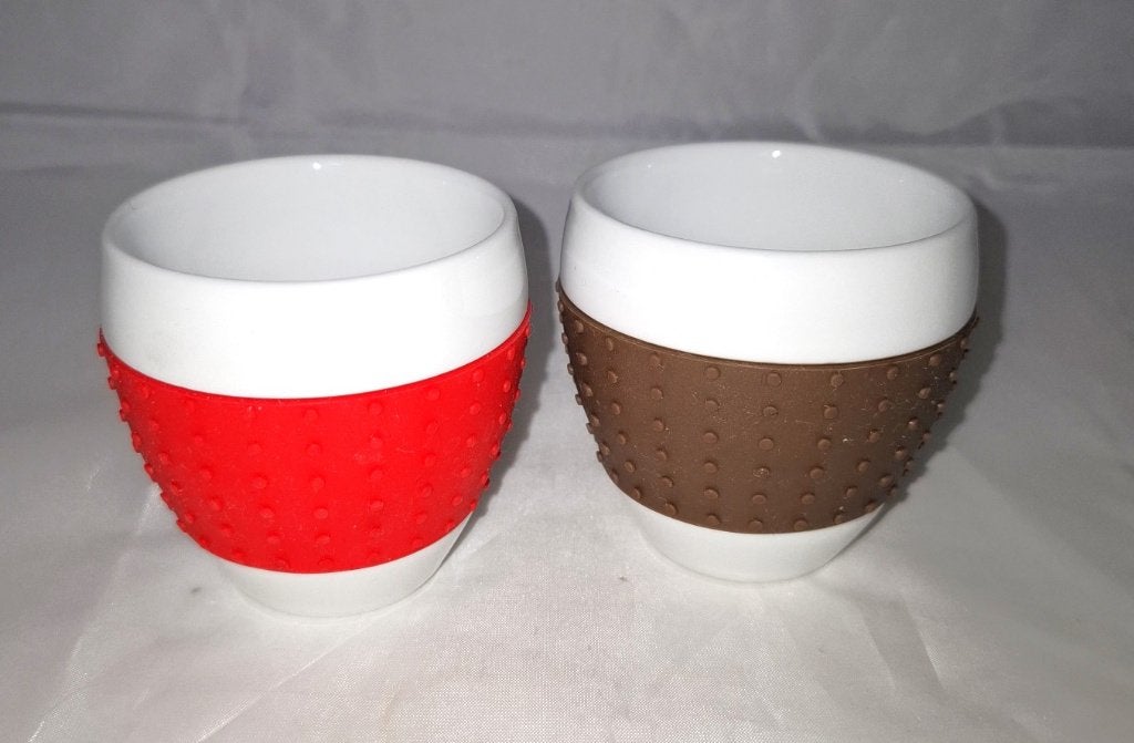 Bodum Pavina espresso mokken porselein, 0.1 L, Overige merken, Ophalen of Verzenden, Zo goed als nieuw, Overige stijlen