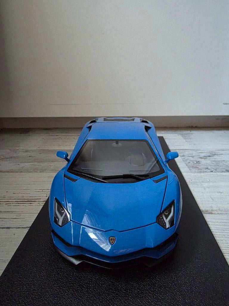 Lamborghini Aventador s Blue nila 1:18, Ophalen of Verzenden, Nieuw, Auto, Autoart