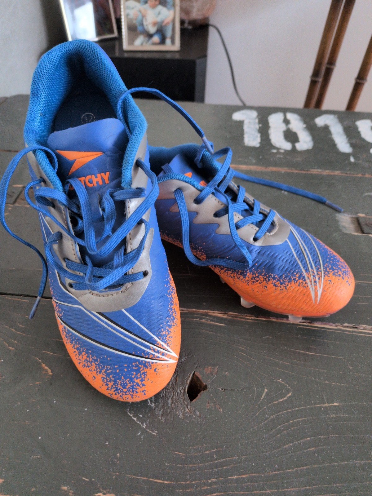 Voetbalschoenen Dutchy - Blauw/Oranje, Ophalen of Verzenden