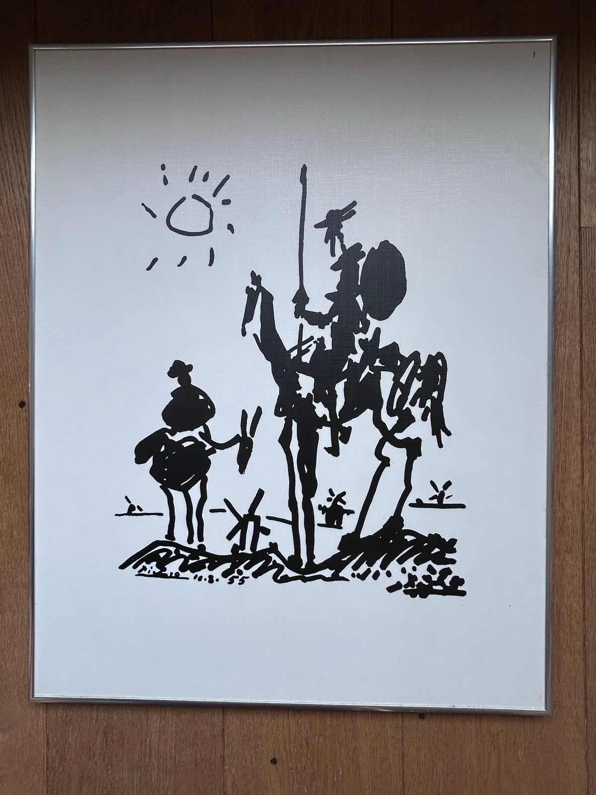 Picasso Don Quichot print op canvas, 72x56,5 cm, Ophalen