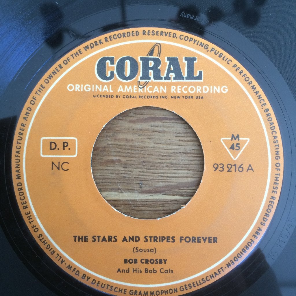 Bob Crosby Stars Stripes Forever 7" dixie Sousa New Orleans, Gebruikt, 7 inch, Ophalen of Verzenden, Jazz en Blues