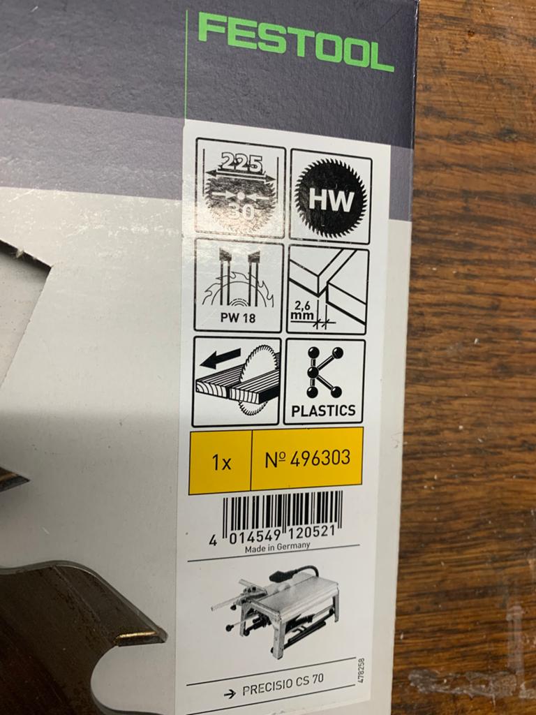 Festool Panther zaagblad voor CS70, Ophalen of Verzenden, Zo goed als nieuw, Afkortzaag, 30 tot 70 mm