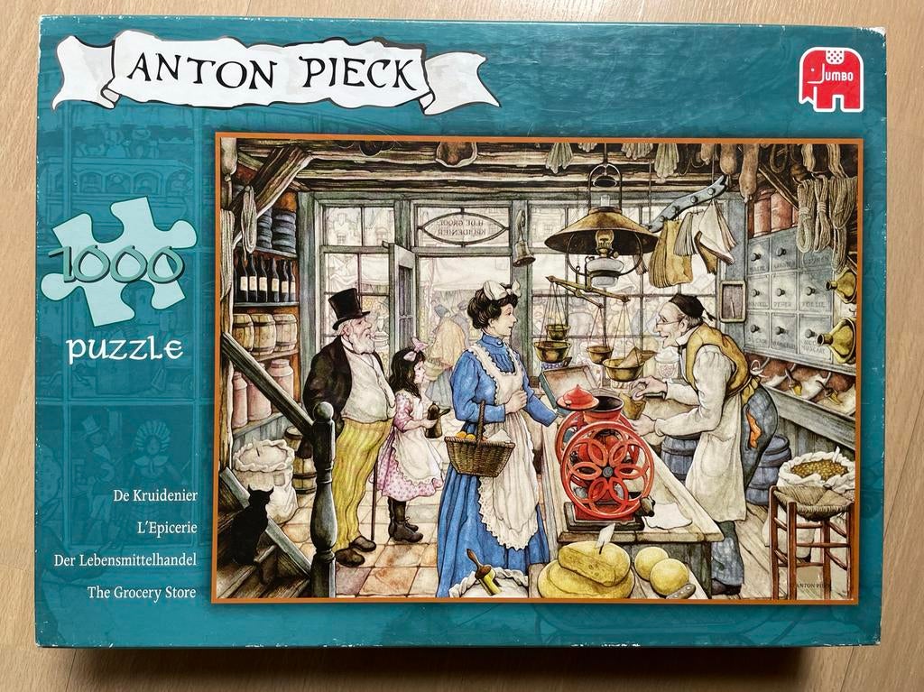 Anton Pieck De Kruidenier puzzel 1000 stukjes, Ophalen of Verzenden, 500 t/m 1500 stukjes, Gebruikt, Legpuzzel
