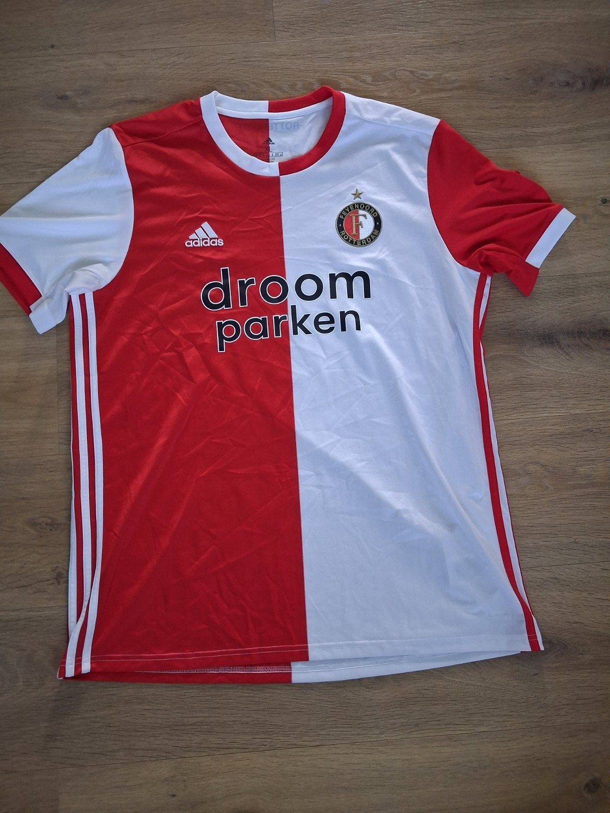 Adidas Feyenoord Shirt Rood/Wit XL - Zo goed als nieuw, Maat 56/58 (XL), Ophalen of Verzenden, Zo goed als nieuw, Adidas