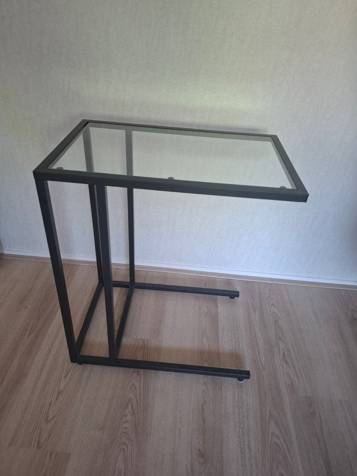 Laptop, bijzettafel Vittsjo, Ophalen, 50 tot 100 cm, Rond, Glas