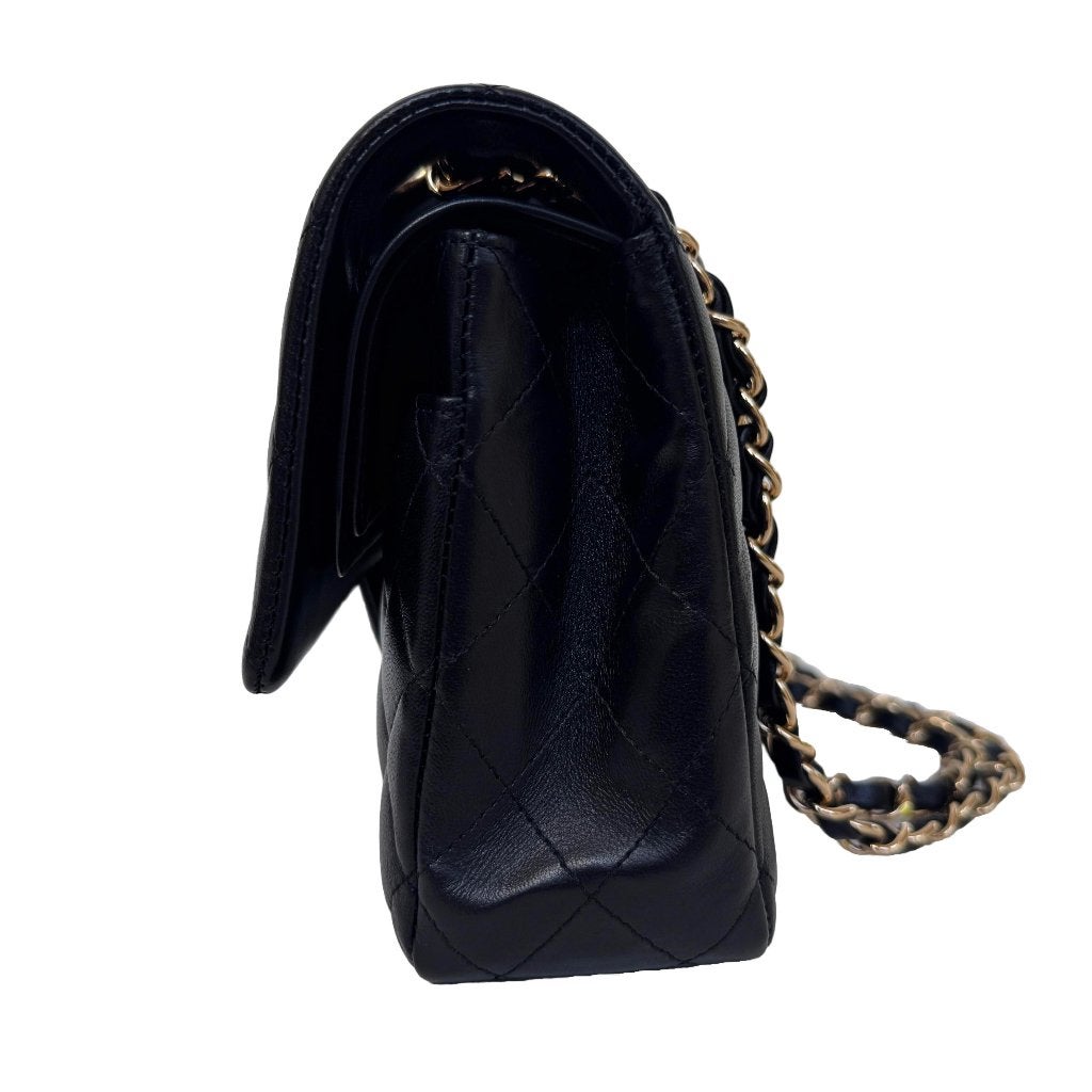 Chanel authentiek handtas crossbody schouder lamsleer zwart image 9