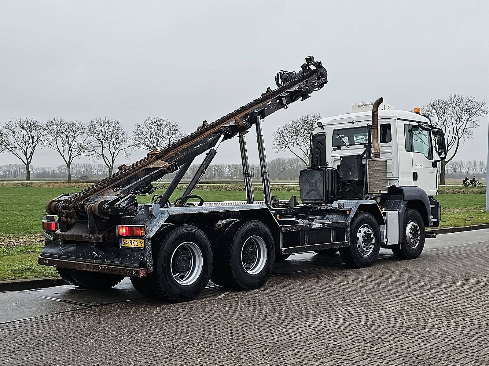 M.A.N. 41.360 TGS 8x4 translift chain, Automaat, Euro 6, Wit, Bedrijf