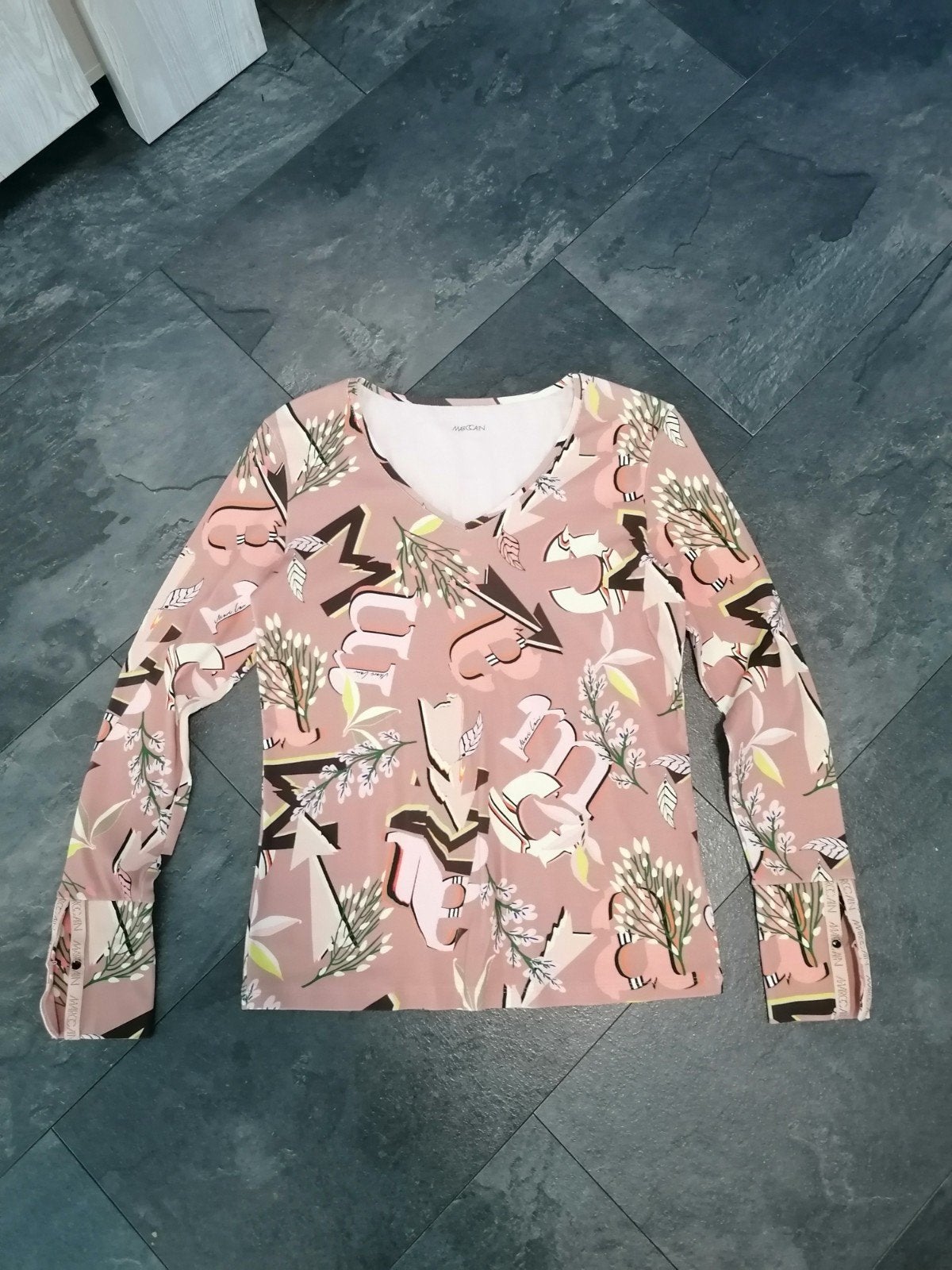 Marc Cain shirt met lange mouwen en print, Maat 38/40 (M), Marc Cain, Meerkleurig, Ophalen of Verzenden