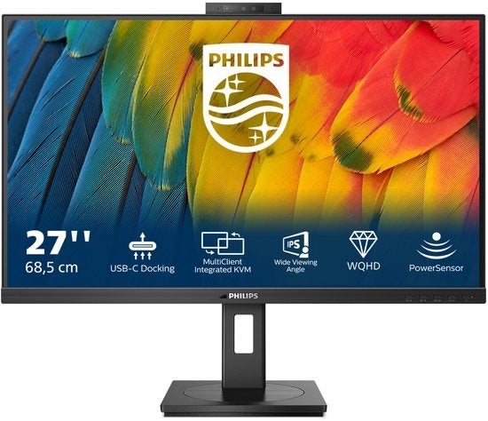 Philips 27B1U5601H | 27" QHD IPS USB-C 100W Webcam KVM, Computers en Software, Monitoren, IPS, Info@novadisplays.nl, Ophalen of Verzenden