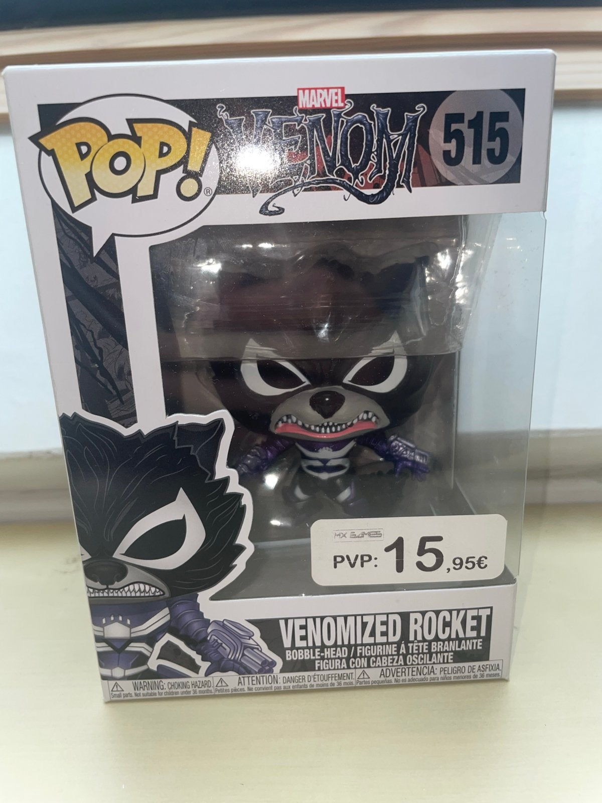 Funko Pop Marvel Venomized Rocket #515 met doos, Ophalen of Verzenden, Zo goed als nieuw