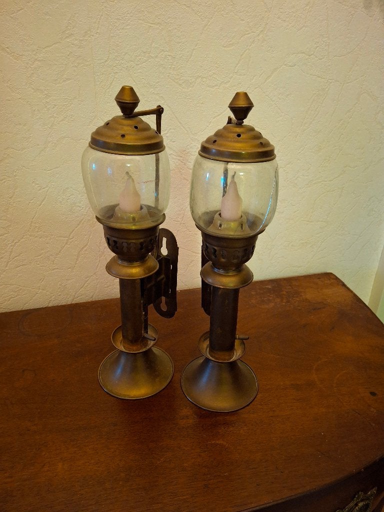 Messing olielamp, Antiek en Kunst, Ophalen, Koper