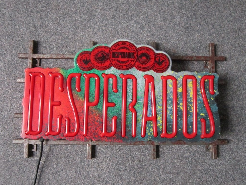 DESPERADOS LED LICHTRECLAME, Verzamelen, Biermerken, Ophalen, Zo goed als nieuw, Overige typen, Overige merken