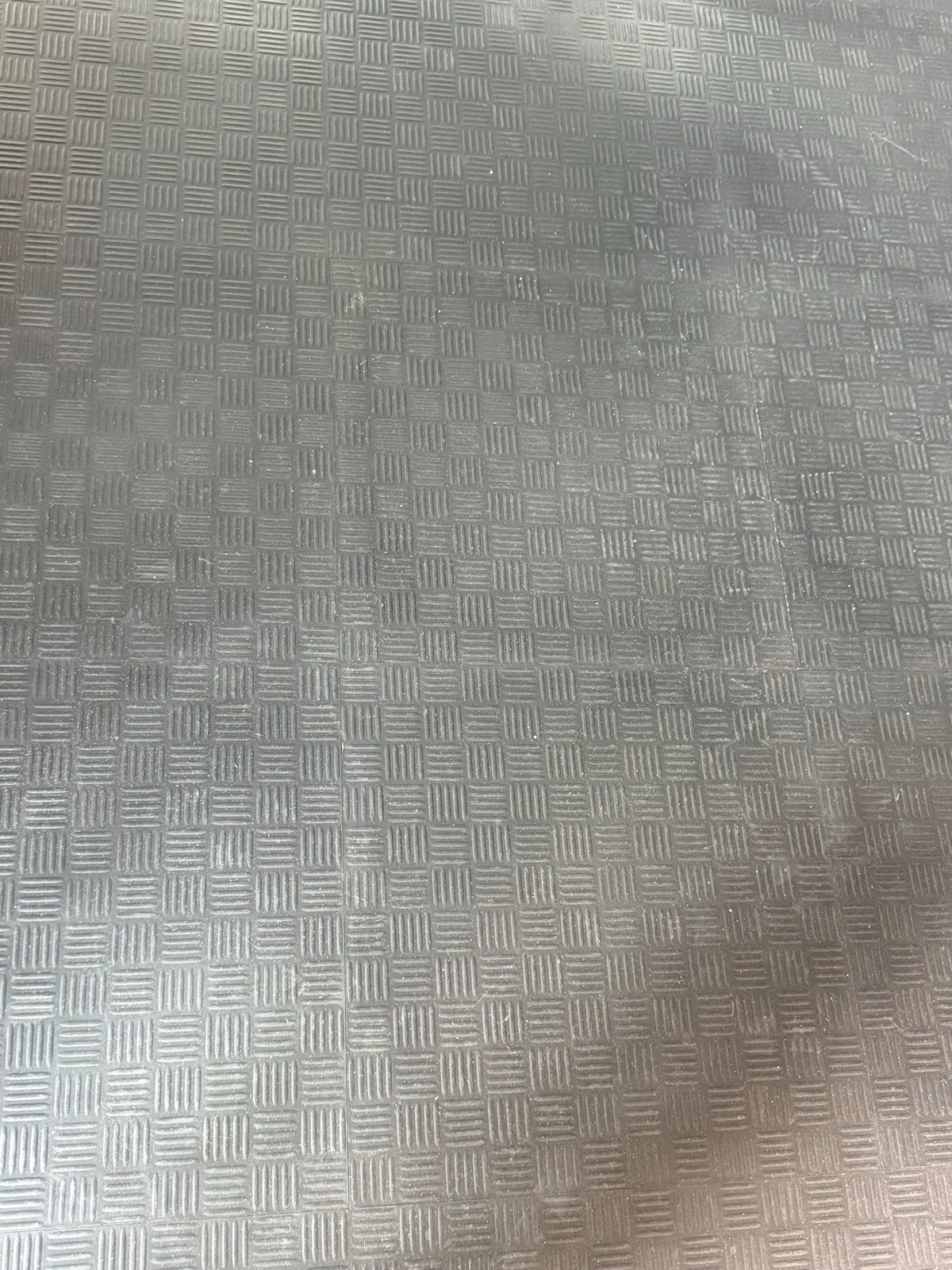 Zwarte rubberen vloertegels  +-50 m2 - 45x45 cm, Ophalen, Overige materialen, Gebruikt, 10 m² of meer