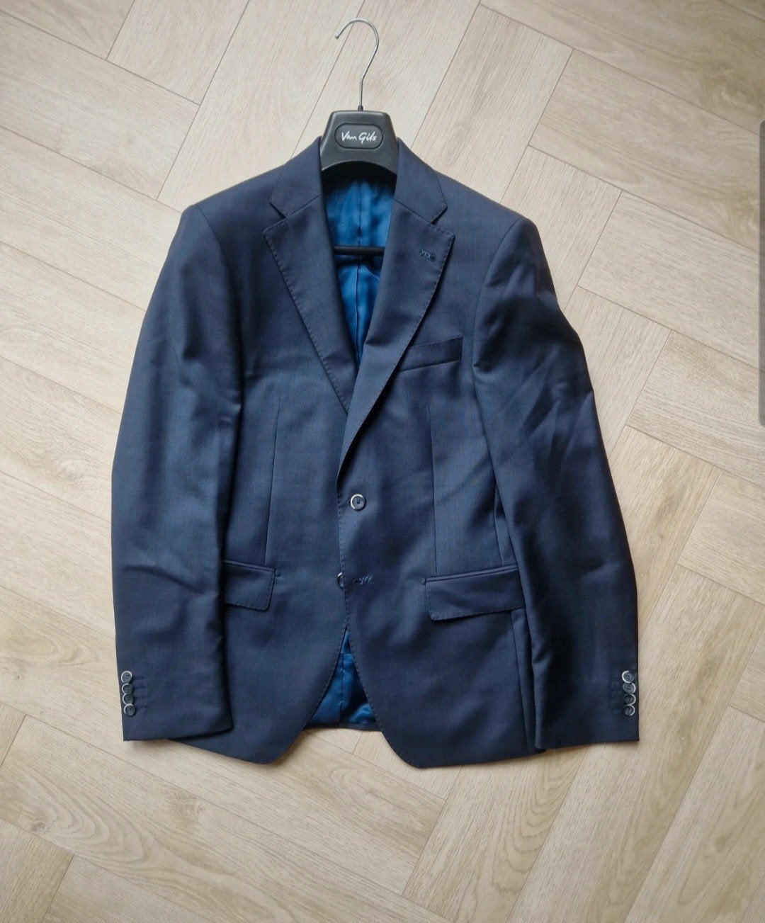 Van Gils pak - Zo goed als nieuw - Maat 46, Kleding | Heren, Blauw, Zo goed als nieuw, Maat 46 (S) of kleiner, Van Gils