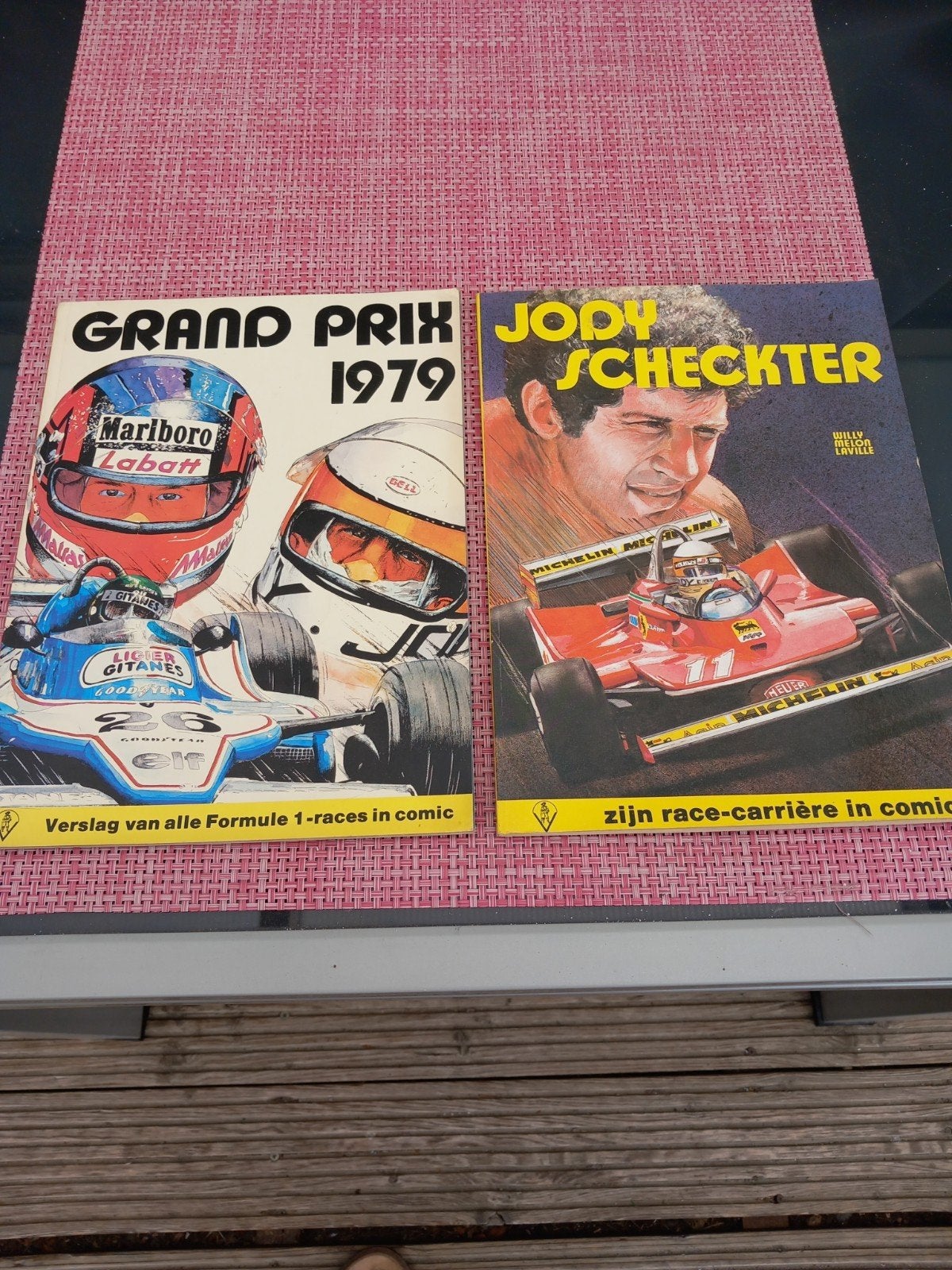 2 Formule 1 Stripboeken: Grand Prix 1979 & Jody Scheckter, Meerdere stripboeken, Ophalen of Verzenden, Gelezen, Willy Meuris, Billy Laville