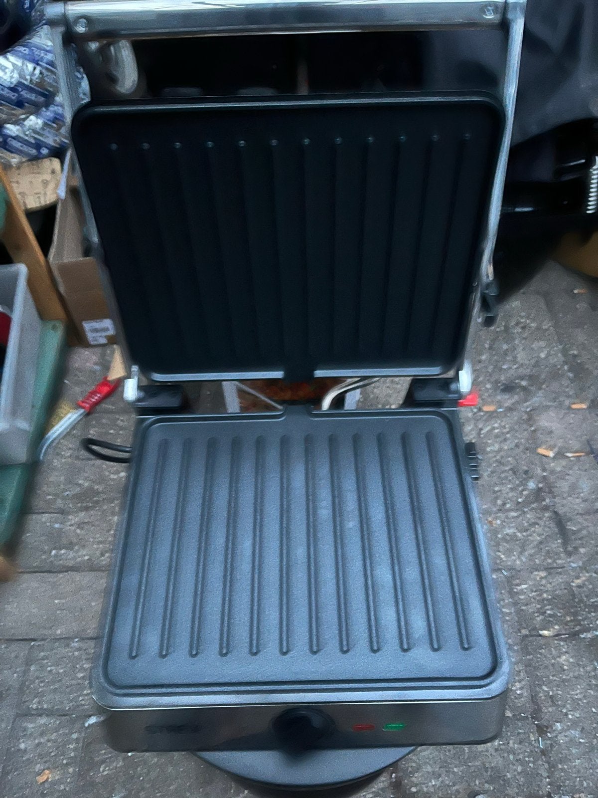 STREX Contact Grill 2200W - Nieuw in doos, Ophalen, Uitneembare platen, Nieuw