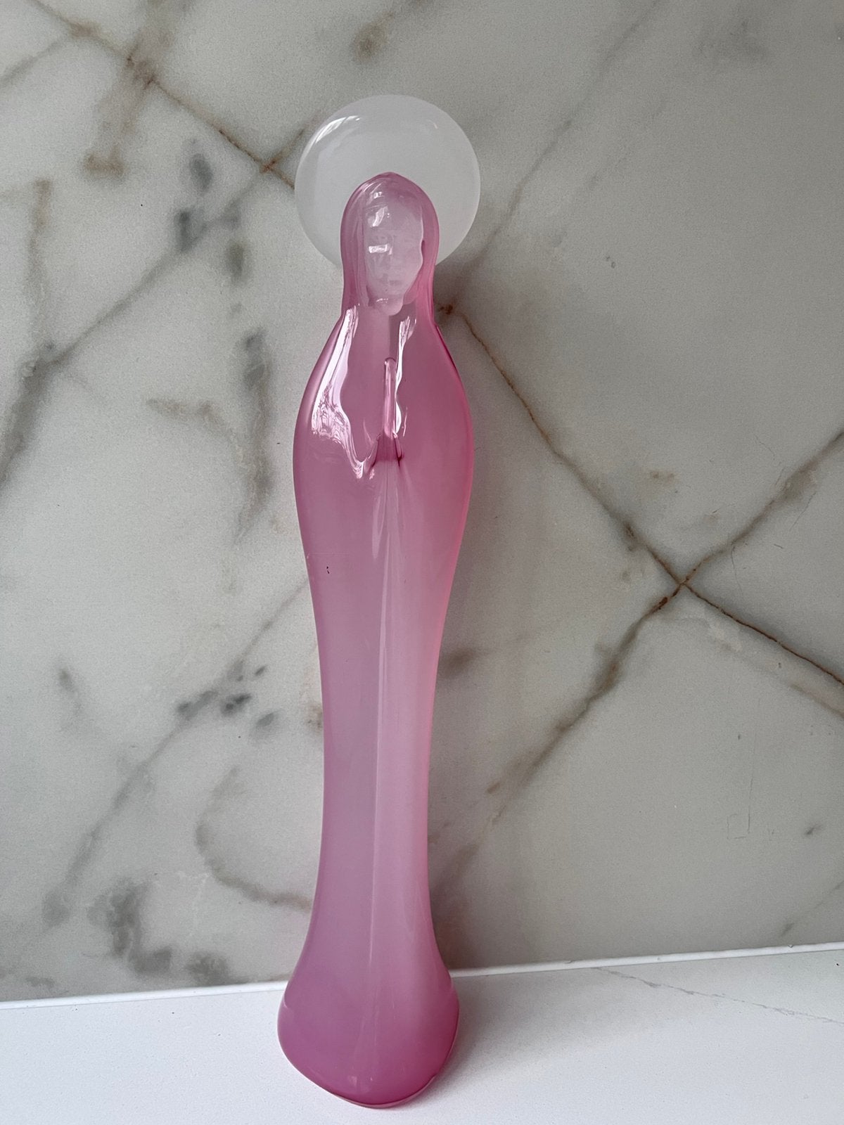 PRACHTIG VINTAGE MURANO MADONNA VETRERIA ARTISTICA OBALL, Glas, Ophalen of Verzenden, 20 - 50 cm, Beeld
