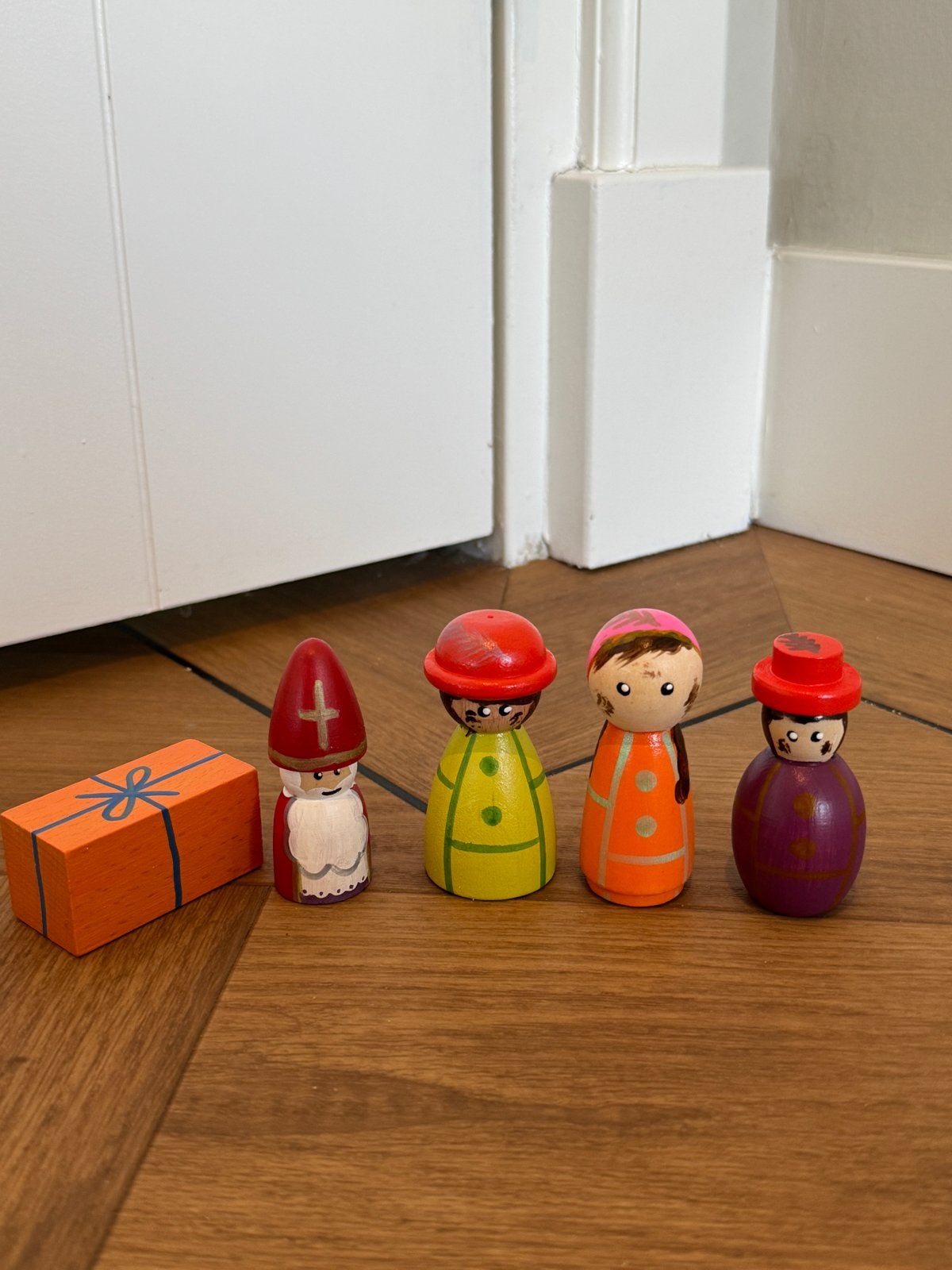 Sinterklaas en pieten pegdoll hout, Ophalen of Verzenden