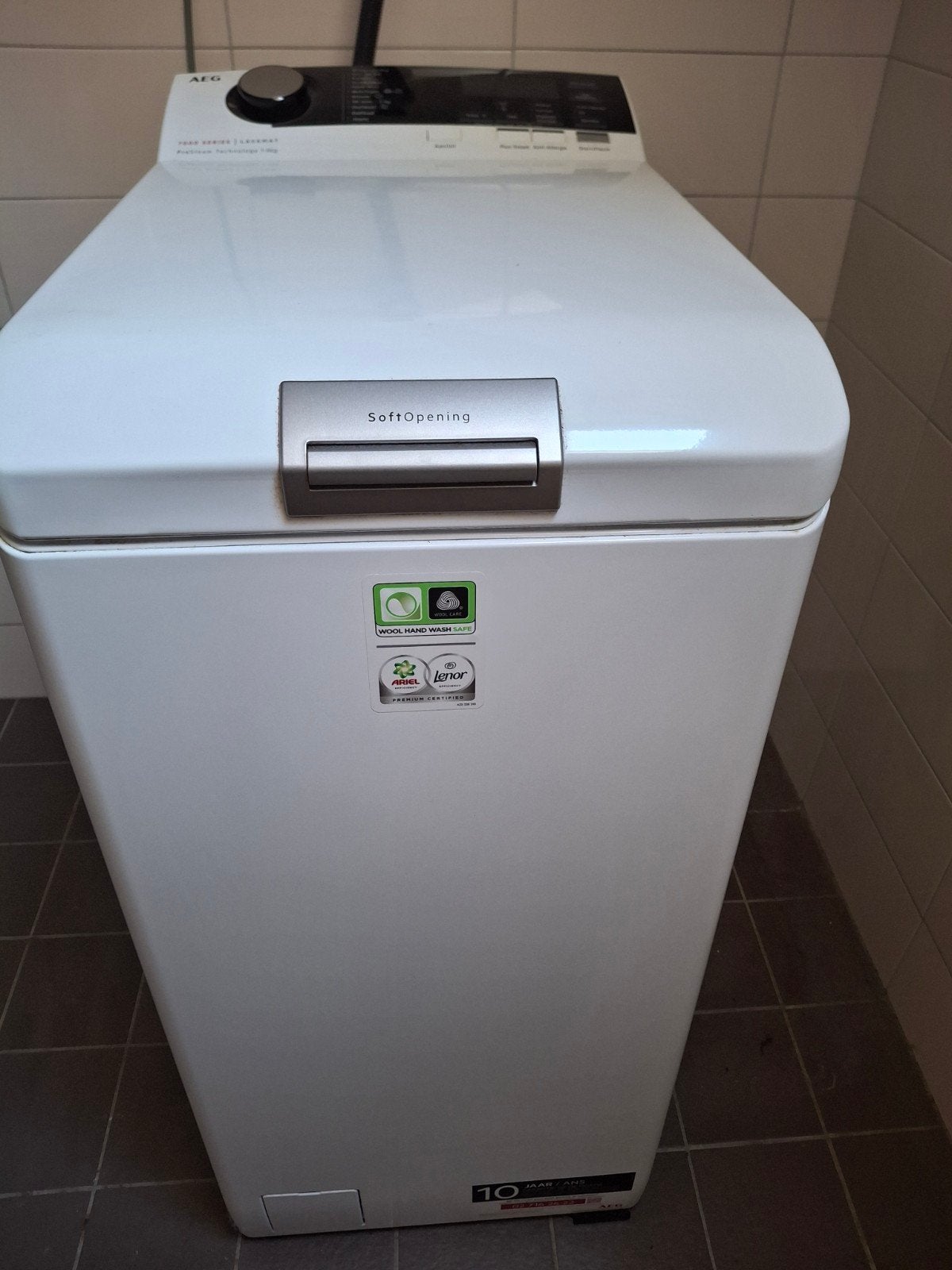 AEG wasmachine, bovenlader, Witgoed en Apparatuur, Wasmachines, Ophalen, 1200 tot 1600 toeren, Gebruikt, 4 tot 6 kg