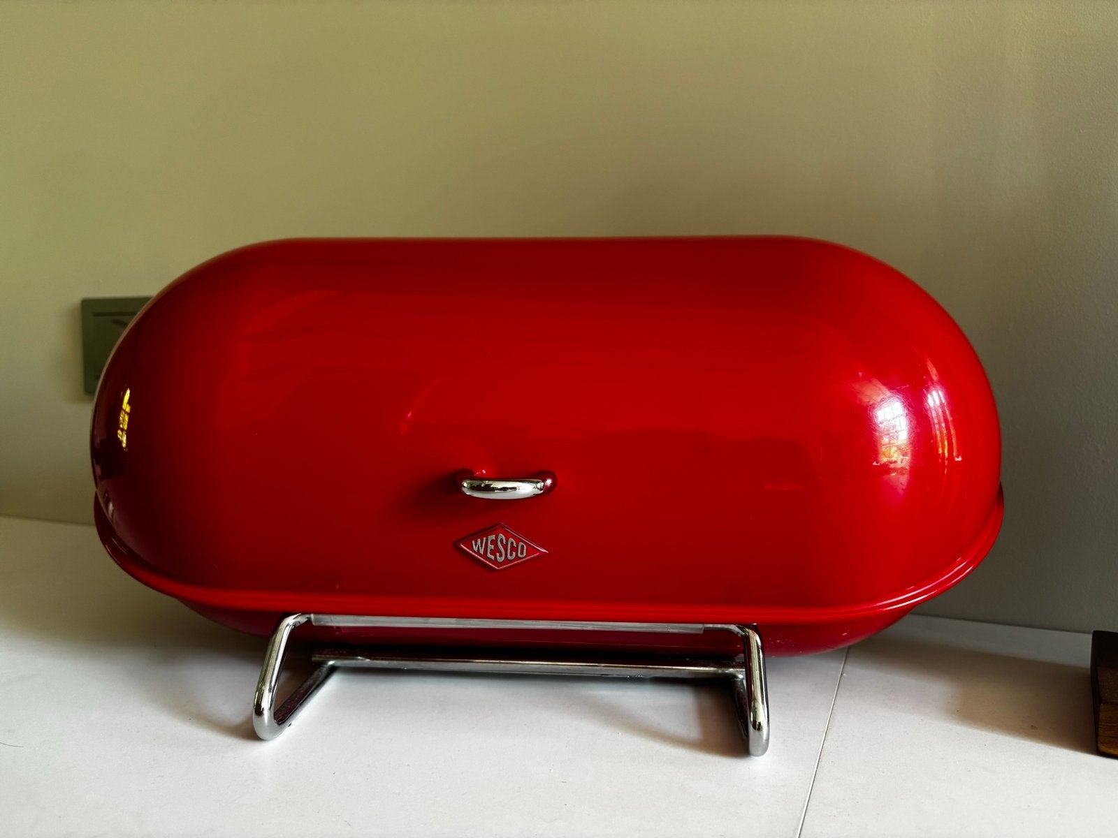 Wesco Broodtrommel Rood - Zo goed als nieuw, Ophalen, Zo goed als nieuw, Metaal, Broodtrommel