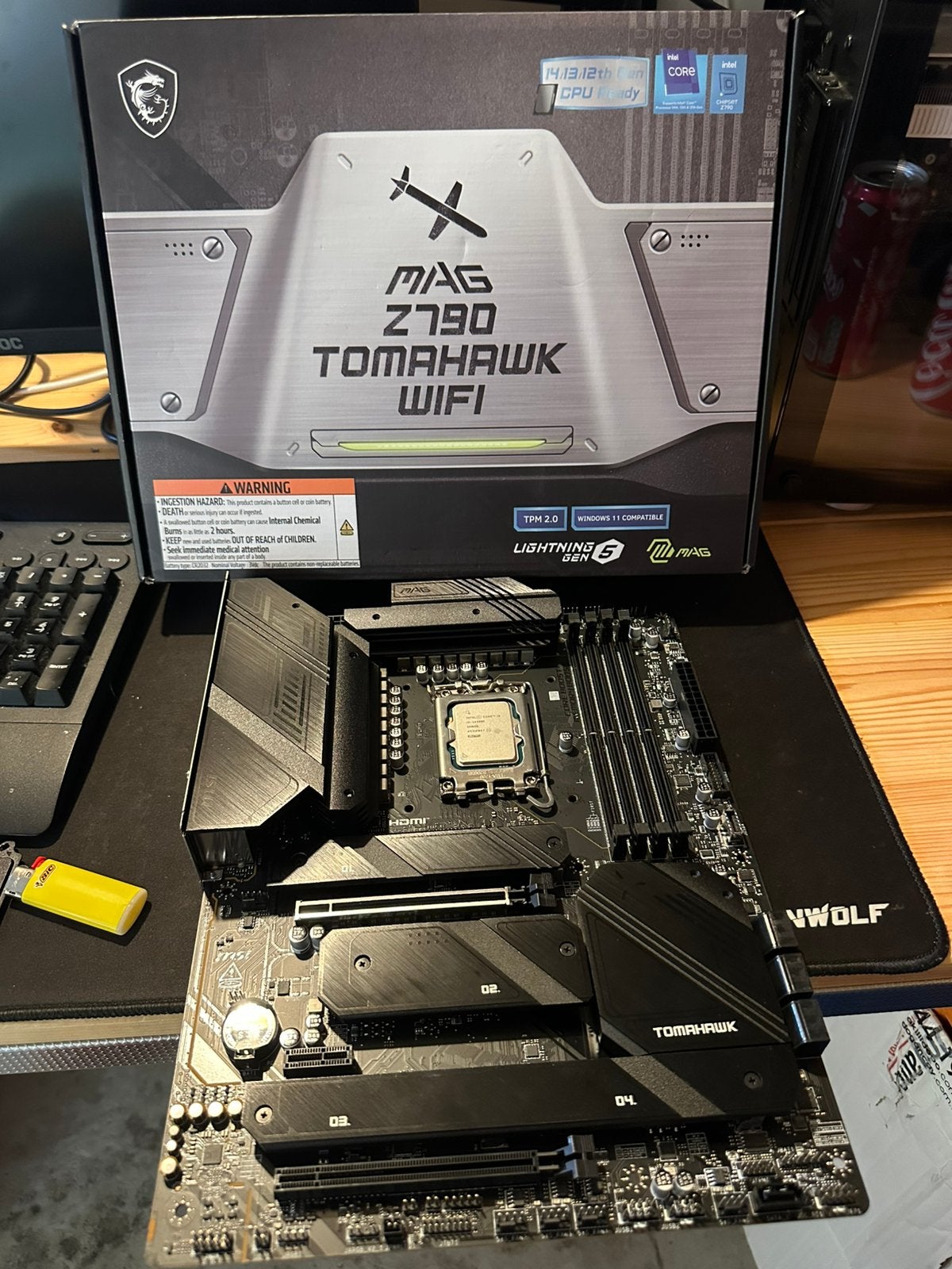 Intel Core i9-14900K + MSI MAG Z790 Tomahawk WiFi, Computers en Software, Moederborden, Ophalen of Verzenden, Zo goed als nieuw