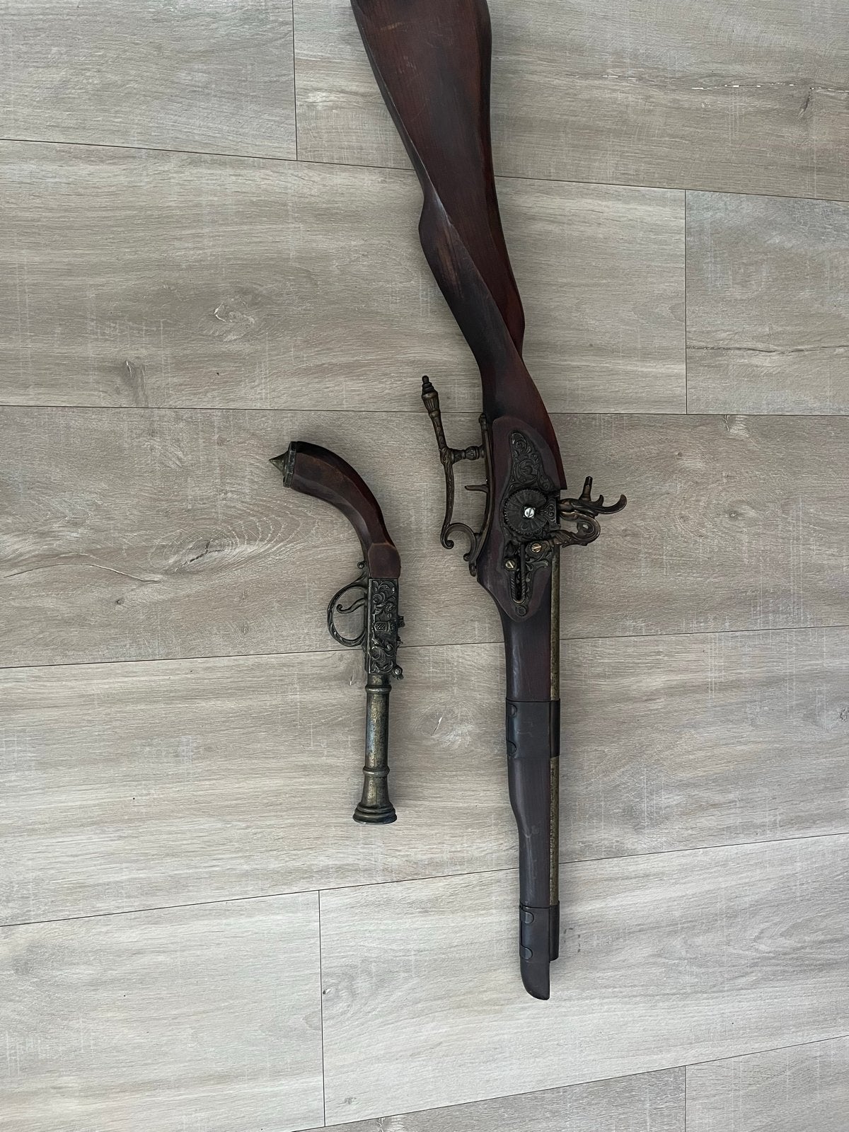 Decoratieve Musket en Pistool Set - Antieke Stijl, Ophalen of Verzenden, Gebruikt