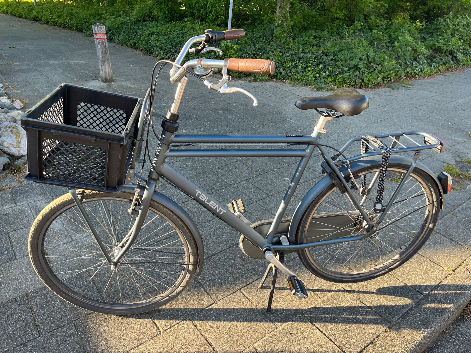 Talent heren fiets met mand, Ophalen, Gebruikt, Overige merken
