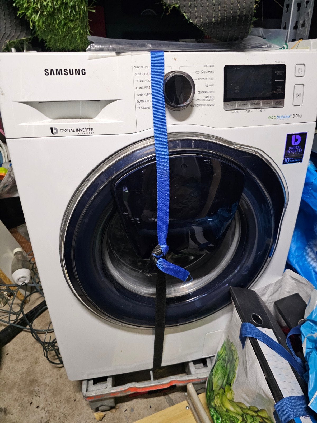 Samsung Ecobubble 8kg Wasmachine - Voorlader, 1200 tot 1600 toeren, Gebruikt, 8 tot 10 kg, Voorlader