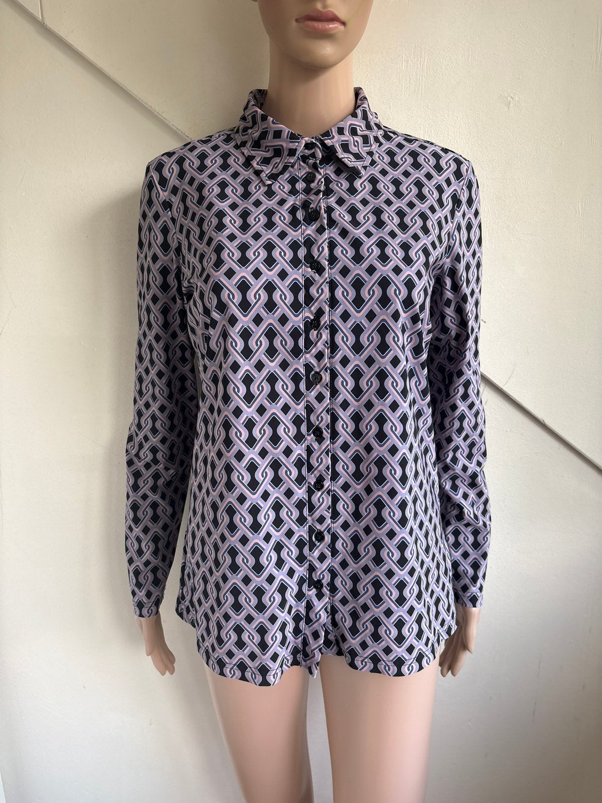 Studio Anneloes travelstof poppy blouse maat M roze lila, Verzenden, Zo goed als nieuw, Maat 38/40 (M), Roze