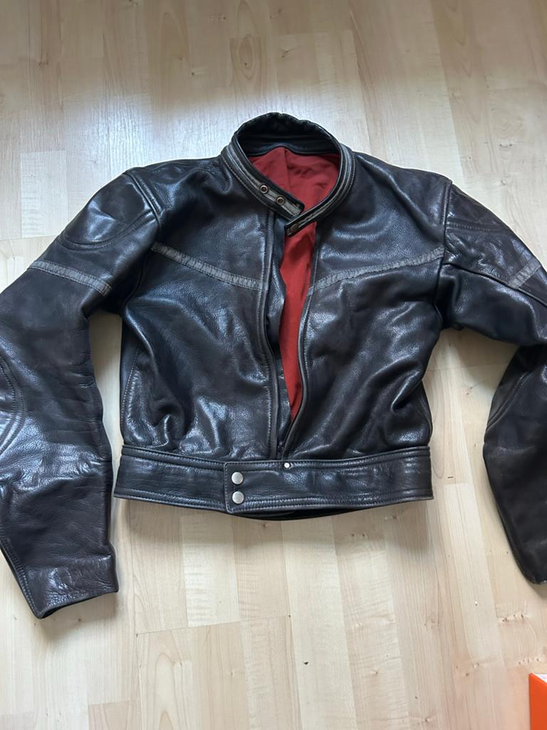 Motorpak Leer Maat 46 - Zwart/Rood, Motoren, Kleding | Motorkleding, Combipak, Heren, Tweedehands, Ophalen of Verzenden