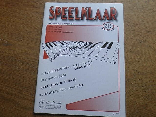 Speelklaar 215 - Piano & Keyboard bladmuziek, Gebruikt, Overige soorten, Ophalen of Verzenden, Piano