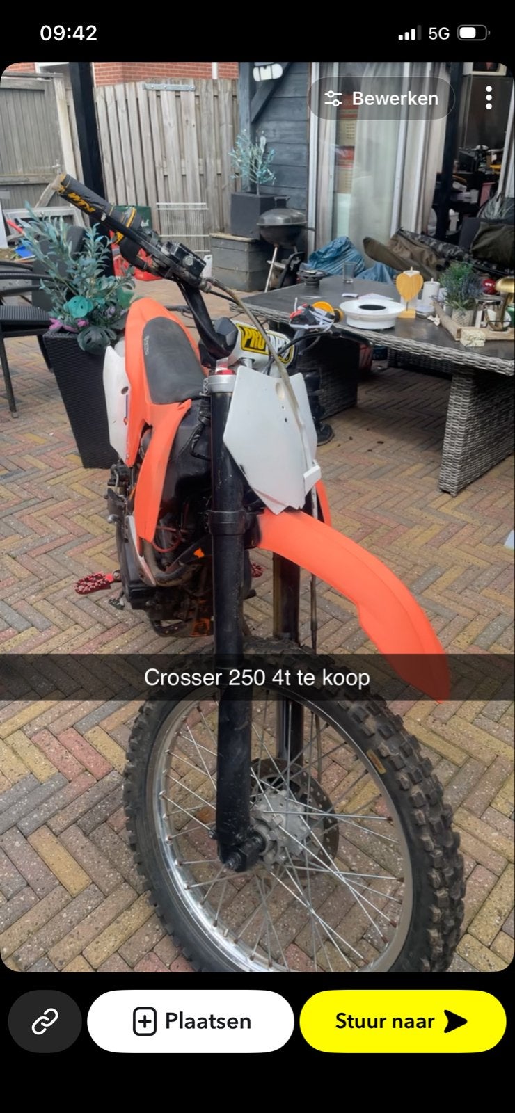 Crosser 250 4t     €550 vandaag ophalen, Fietsen en Brommers, Brommers | Crossbrommers, Gebruikt, Overige merken, Ophalen of Verzenden