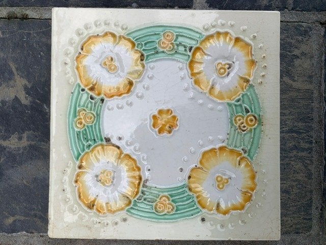 art nouveau tegel Le Glaive, Ophalen of Verzenden