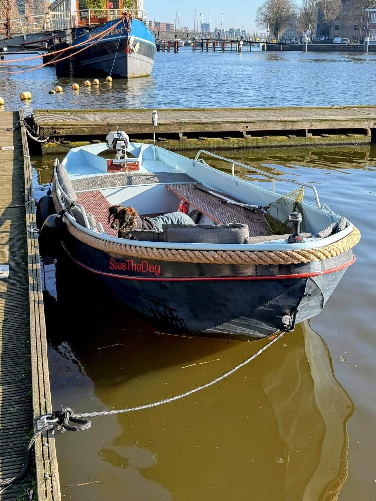 Elektrische Sloep - 5 Meter, Watersport en Boten, Staal, Elektrisch, 5 m, Zo goed als nieuw