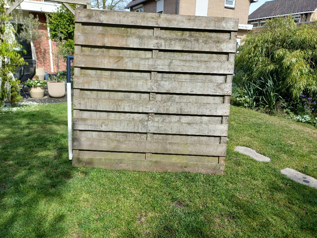 Schutting gebruikt, Tuin en Terras, Schuttingen, Ophalen, Minder dan 3 meter, Hout, 1 tot 2 meter