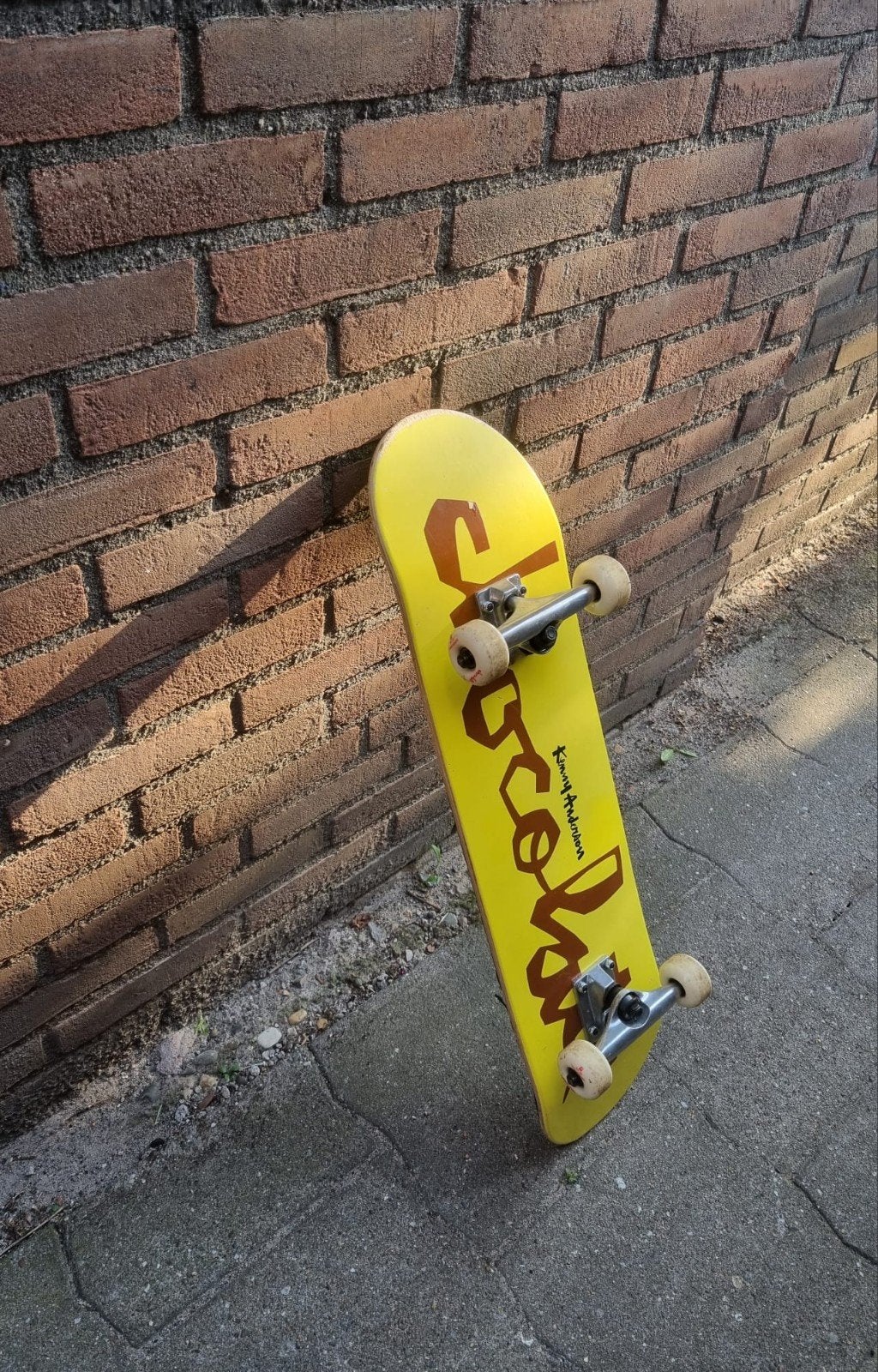 Skateboard Chocolate - Geel met bruine letters Chocolate, Ophalen, Gebruikt, Skateboard