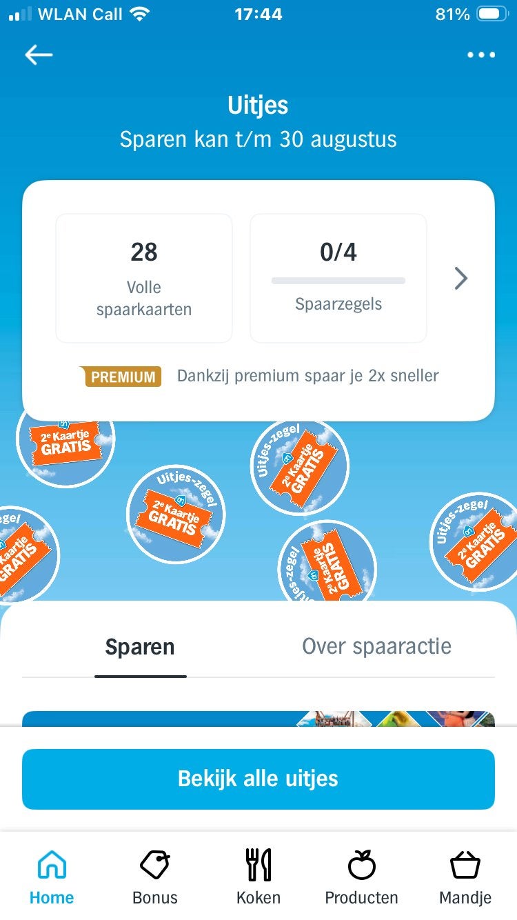 AH UITJES 2DE KAARTJE GRATIS, Verzamelen, Supermarktacties, Albert Heijn, Ophalen