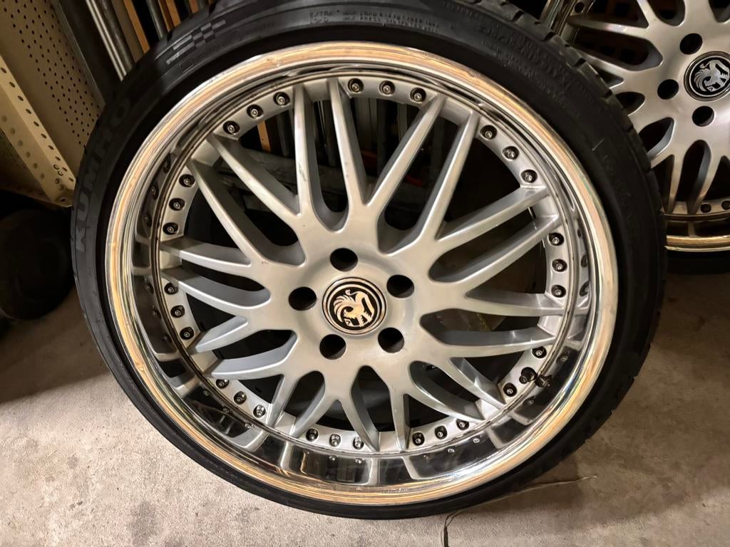 Super dikke breedset als nieuw 2x nieuwe banden 5x110 opel, Ophalen of Verzenden